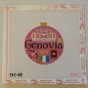 Genovia Needlepoint Canvas- Mopsey Designs